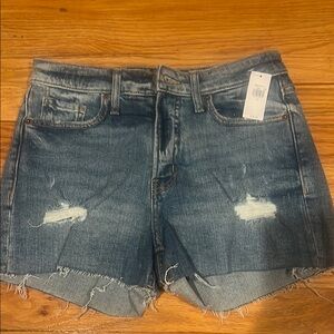 Old Navy Blue Jean Shorts Distressed Frayed Hem